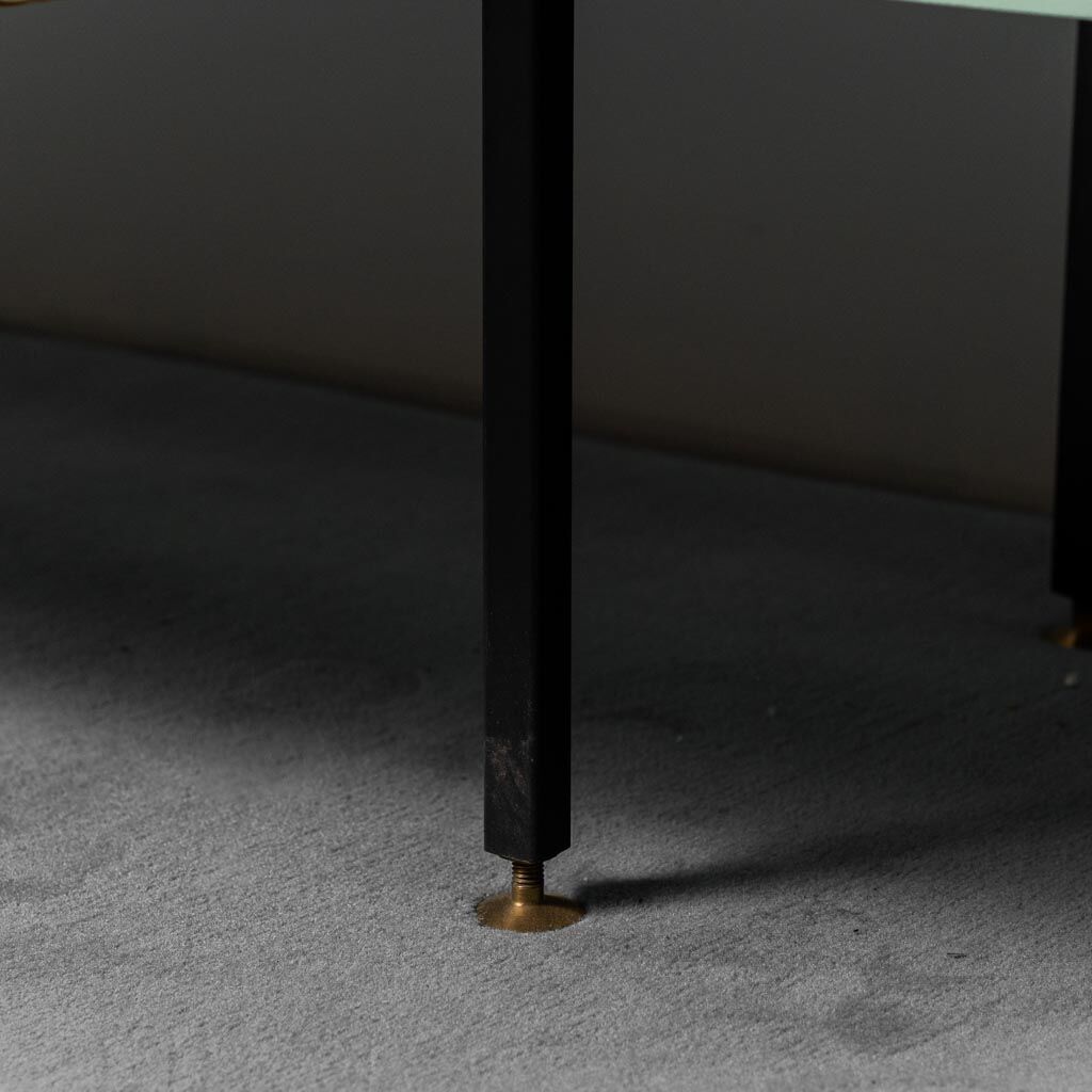 Buffets en bois canapé vert 2 places 60s vintage moderne