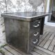 Strafor desk in brushed metal