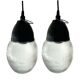 Set of two vintage industrial walkmen made of prismatic glass