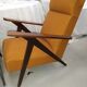 Pair of Scandinavian armchair compass feet 50s