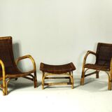 Salon de jardin en rotin par Arco Schutzmarke, Allemagne, années 1960