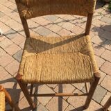 Lot of 4 chairs Dordogne of Robert Sentou 1960