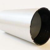 Great ceiling light chandelier cylinder in brushed steel 1970 vintage space age 70's funky seventies