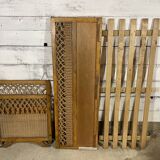 Children's bed in wood and wicker from the 50s and 60s