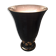 Lampe originale faïence de St Clément art deco noir et dore forme vase cornet