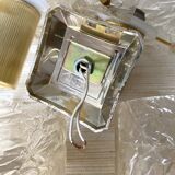 Set of 4 60s wall lights in champagne-colored resin