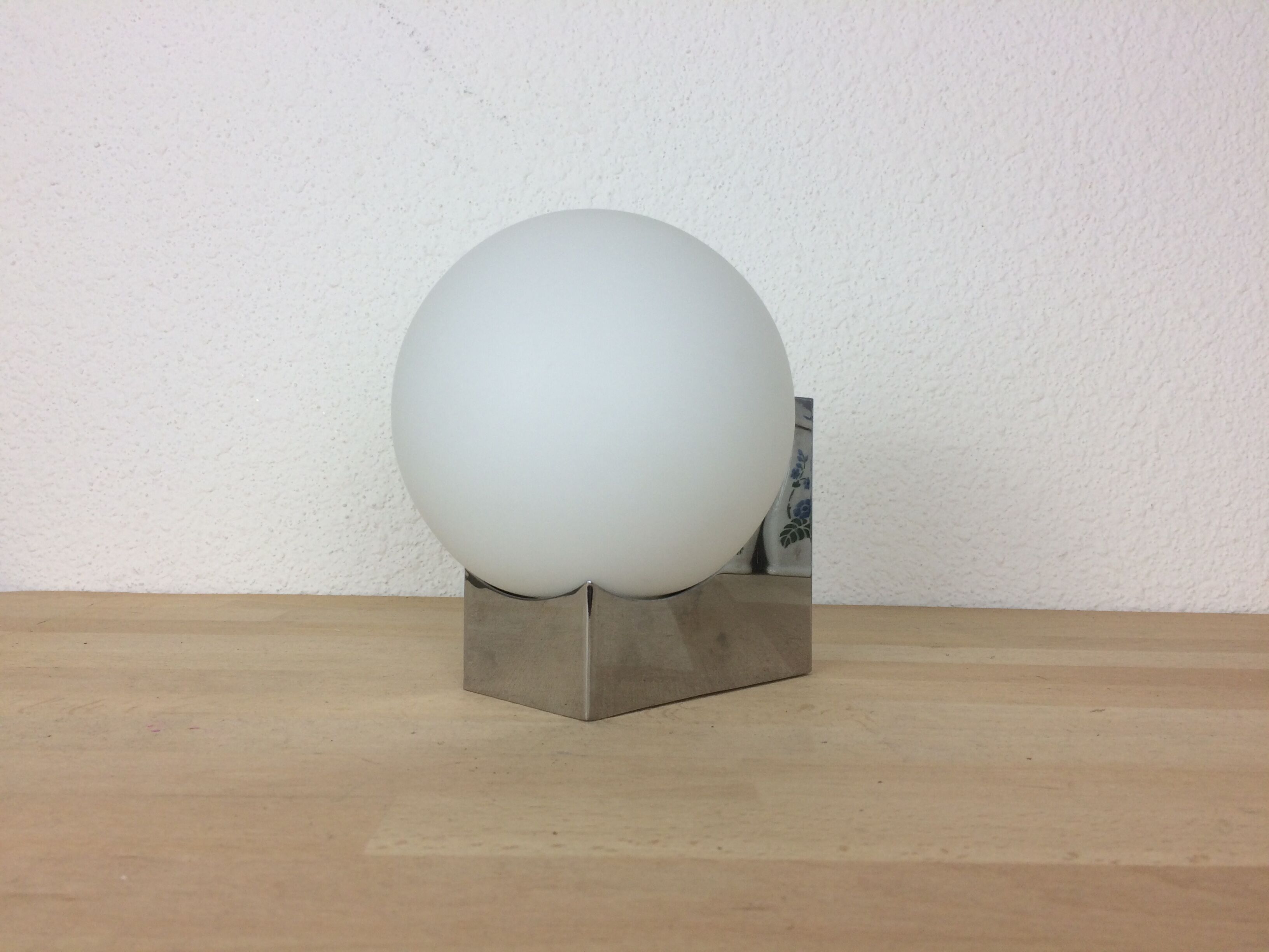 1970 chrome and opaline ball
