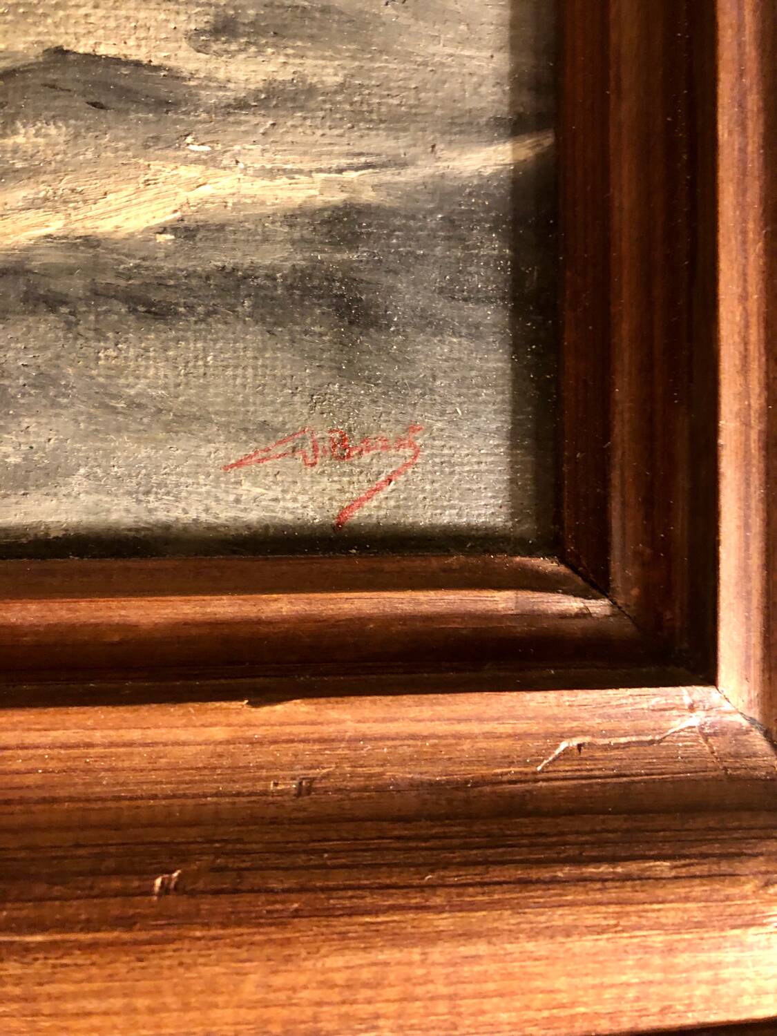 Marine and moonlight painting