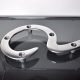 Zigzag candle holder by Matthew Hilton, aluminium, England, 1980