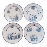 4 assiettes plates en faience de Sarreguemines, Tsarine