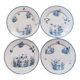 4 flat plates in Sarreguemines earthenware, Tsarine
