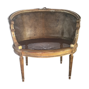 Banquette cannée de style Louis