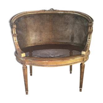 Louis XVI style caned bench