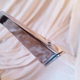 Vintage 1970s glass and chrome wall console