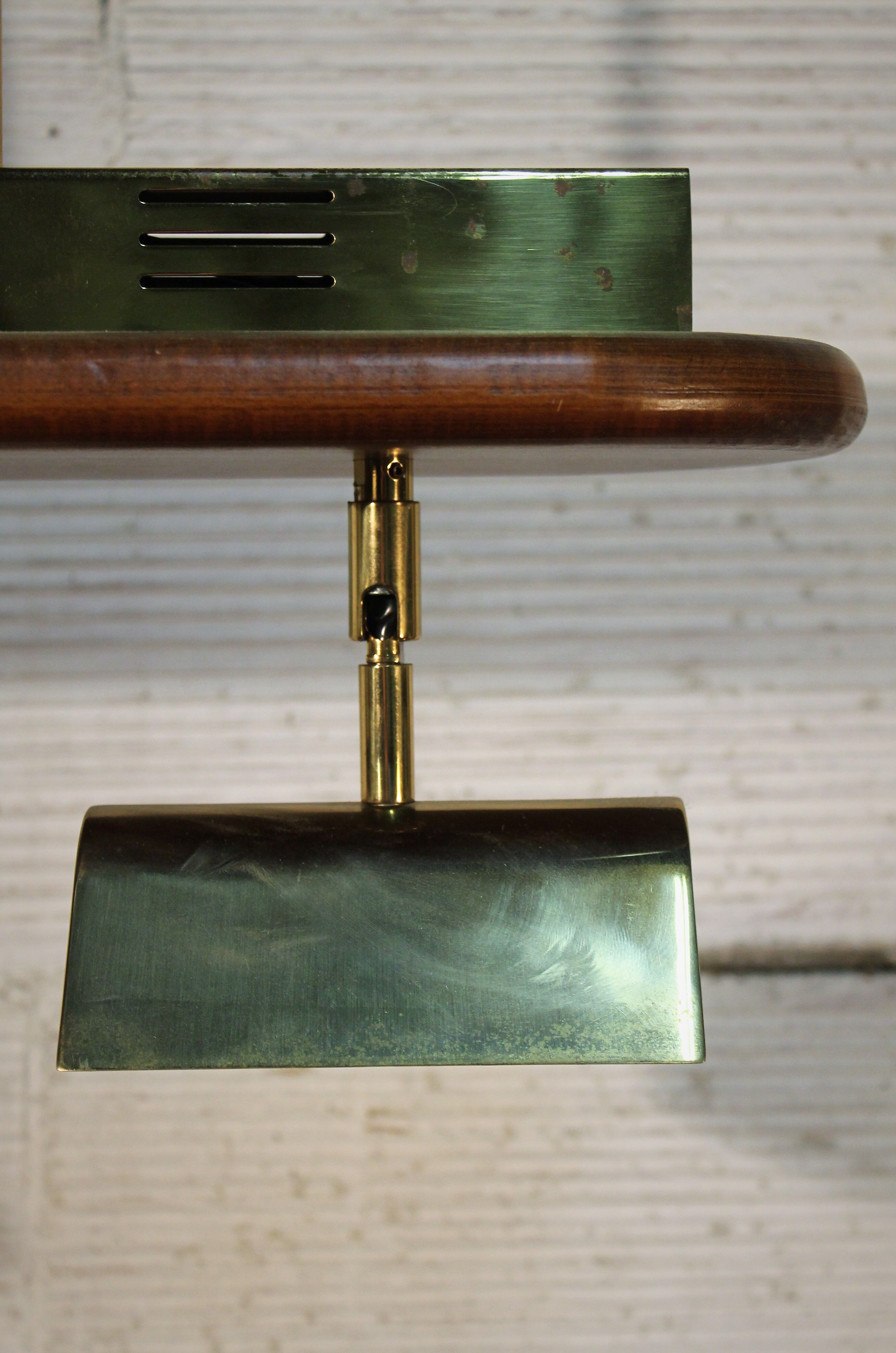 1960s teak & brass pendant