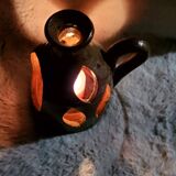 Vintage stoneware candle holder