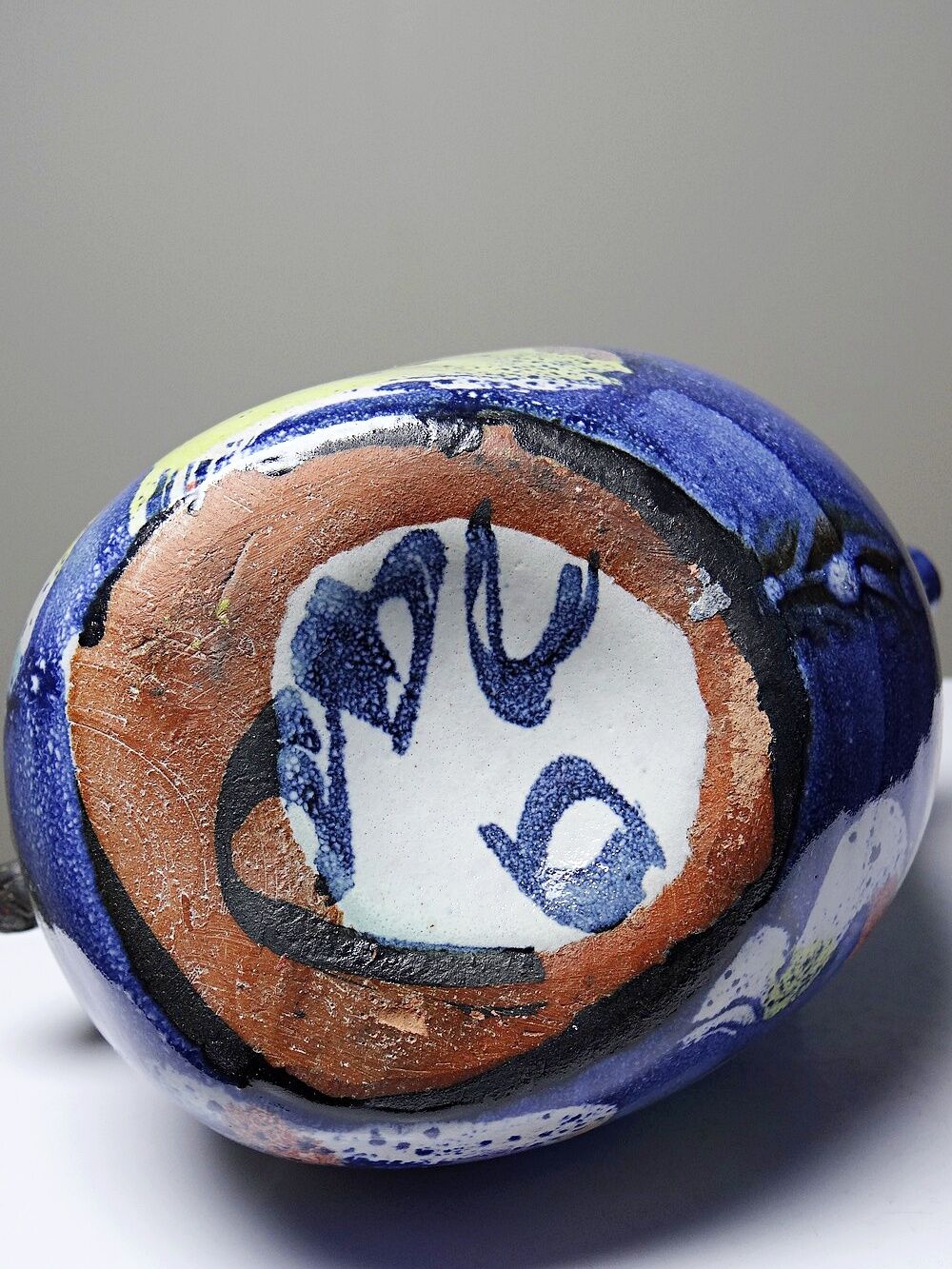 Terracotta teapot, US studio, 1950-1970 era, David Constantine White.