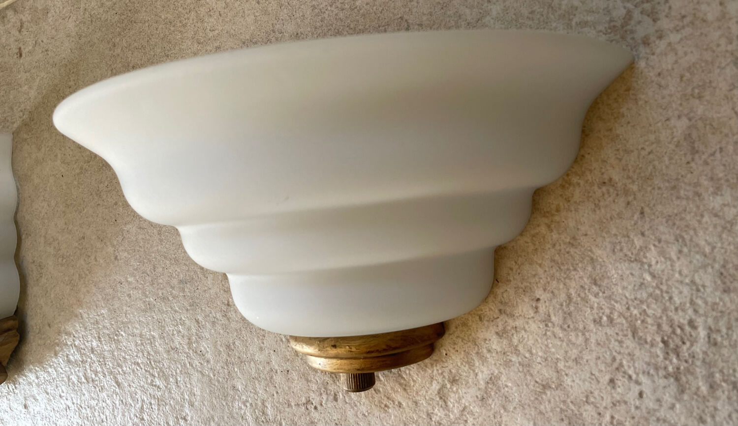 Pair of Vianne opaline wall lights