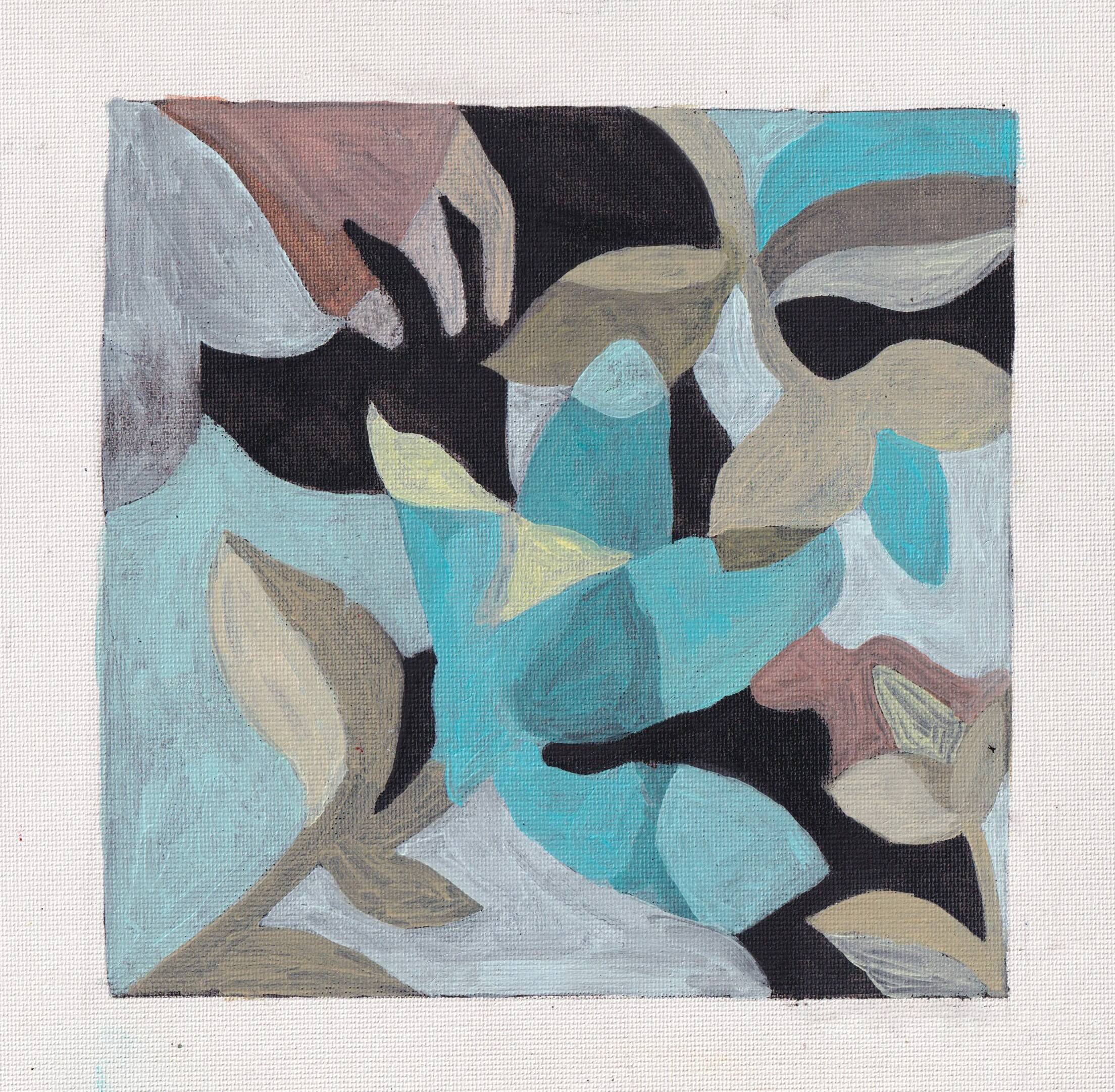 Blue Flower and Hand