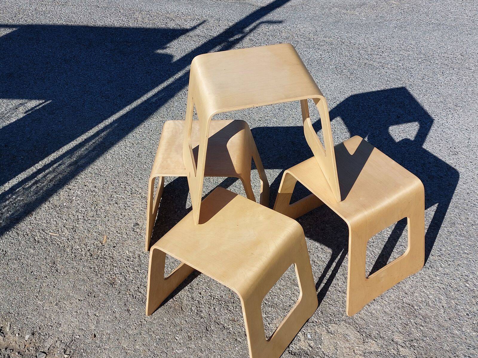 Set of 4 Benjamin stools - by Lisa Norinder for Ikea - 1990s/2000s