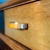Veneer Rosewood and Maple Vanity with Bakelite Handles