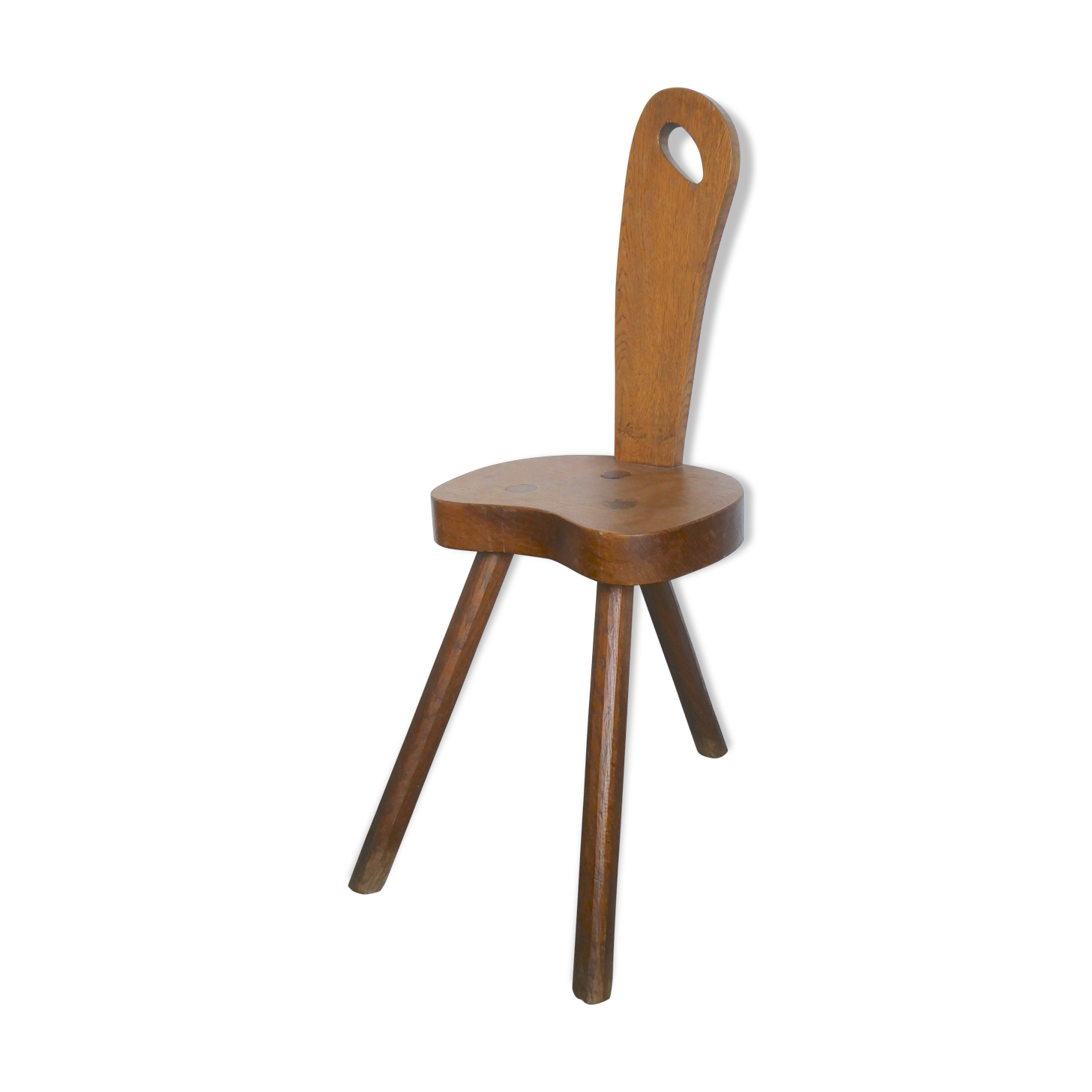 Massive, brutalist wooden tripod Chair