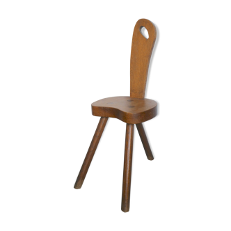 Massive, brutalist wooden tripod Chair