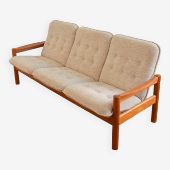 Scandinavian Danish teak sofa by Domino Møbler 1970s