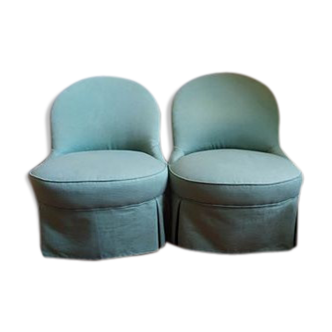 Pair of green water chairs