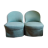 Pair of green water chairs