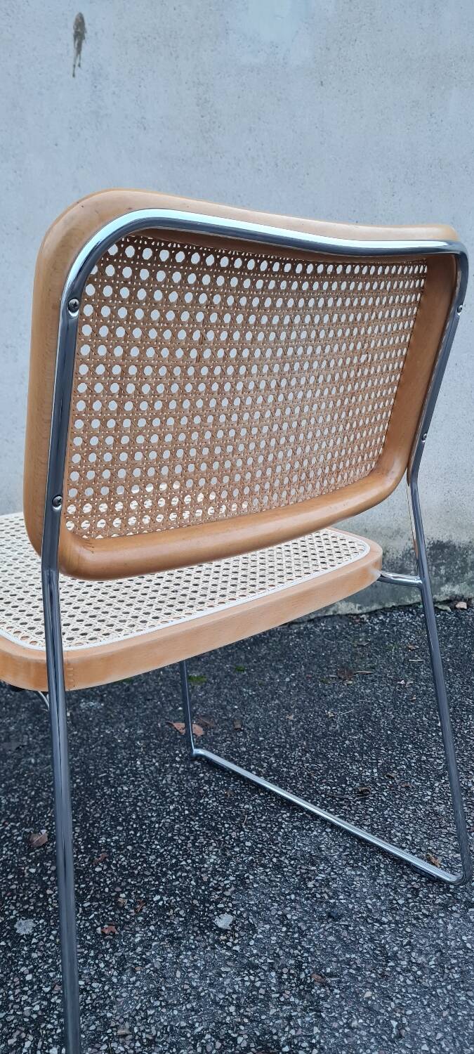 Talin chrome and cane chair