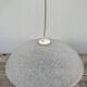 1980s speckled glass pendant light, grey and white