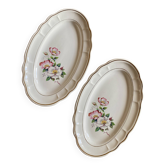 Set of 2 oval dishes - vintage Salins serving dishes