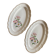 Lot de 2 plats ovales- raviers vintage Salins