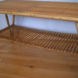 Rectangular rattan coffee table
