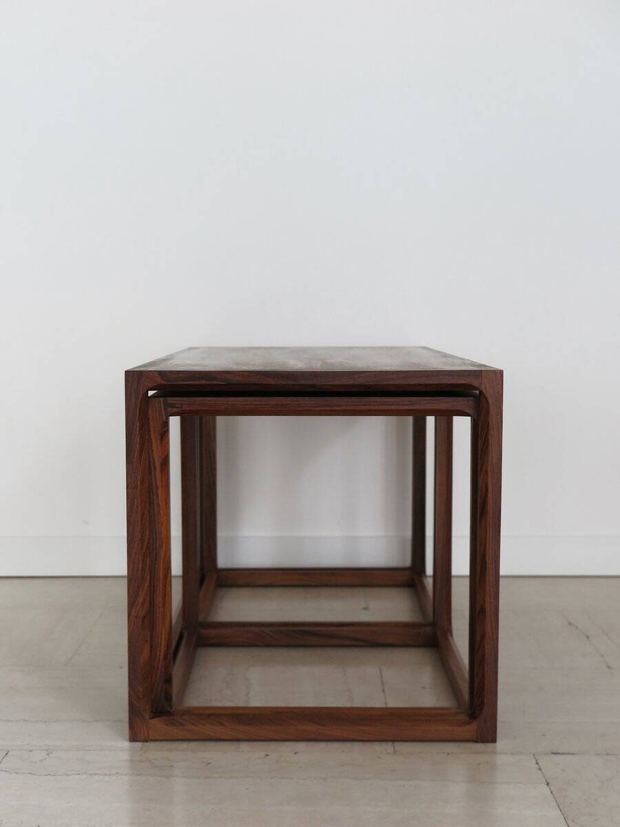Nesting Tables attributed to Aksel Kjesgaard, Denmark, 1960s, Set of 3