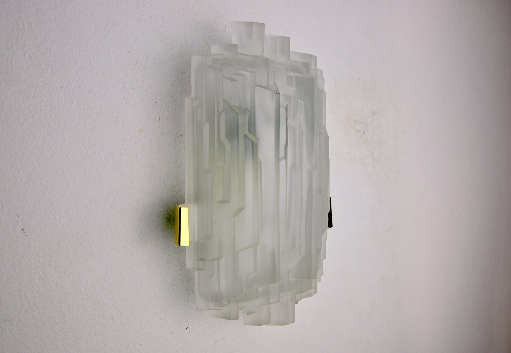 Wall lamp J.T Kalmar, frosted glass Austria 1970