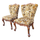 Set of 2 velvet cocktail/toadstool chairs