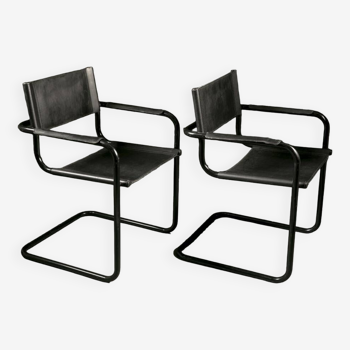 Pair of Matheo Grassi style armchairs 1979