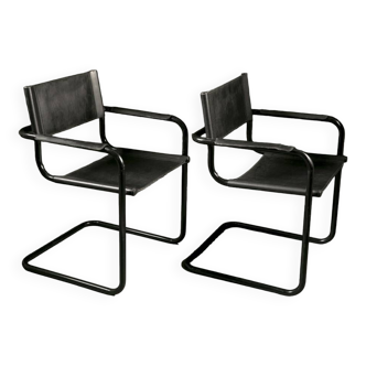 Pair of Matheo Grassi style armchairs 1979