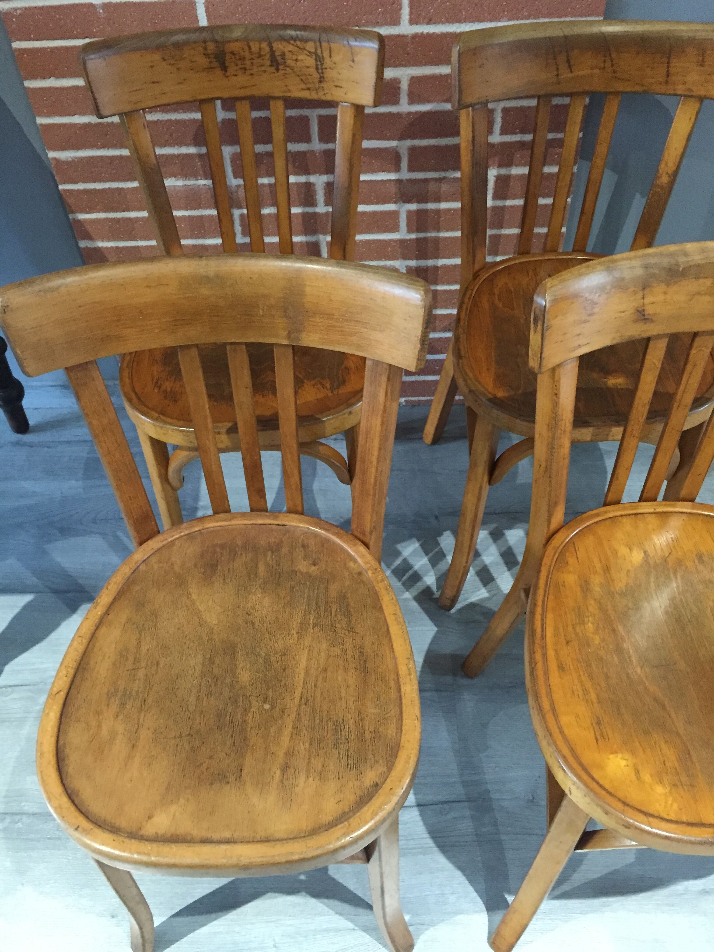 Suite of 4 Baumann bistro chairs 60