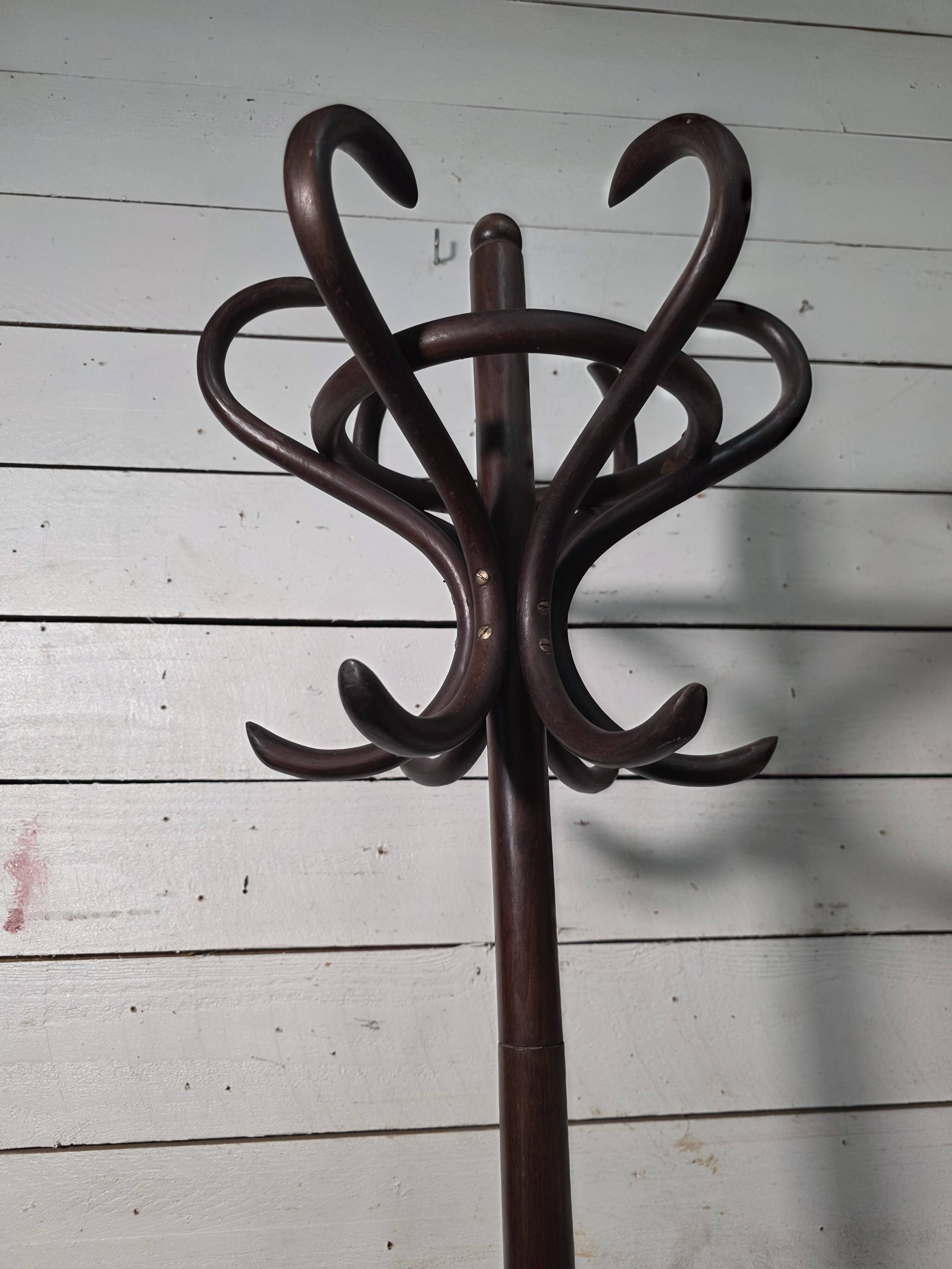 Curved antique wooden parrot