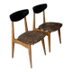 Chaises retapissées x2, années 60