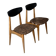 Chaises retapissées x2, années 60