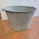 Old zinc basin 67cms in diameter