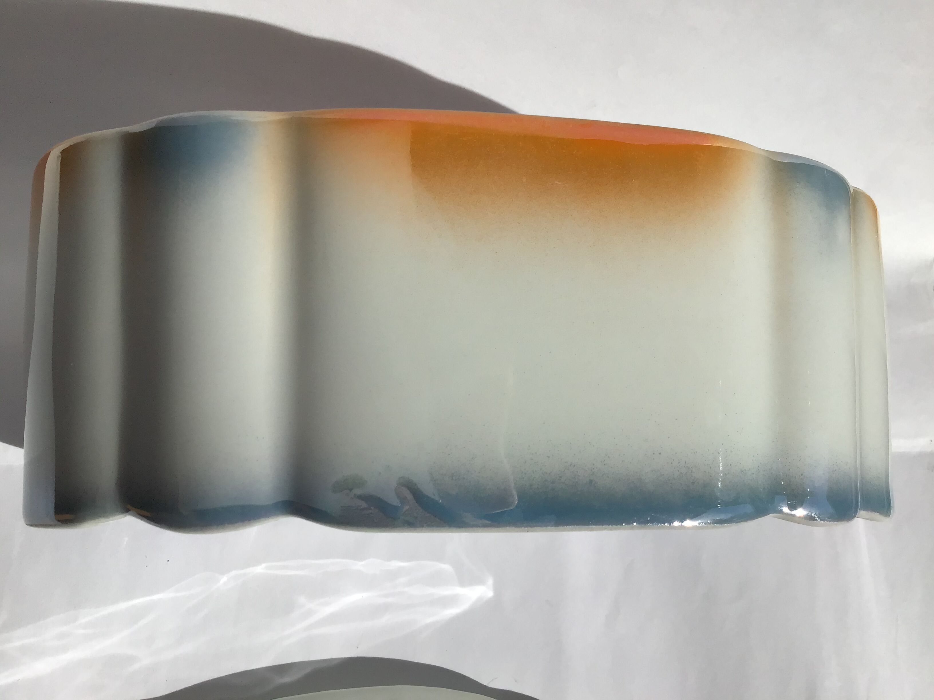 Decorated oval porcelain candy