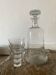Decanter and glasses for whisky, wine, water, and liqueurs