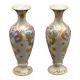 Pair of hand-painted ceramic vases in Dutch Art Nouveau Gouda PZH, 'Violetta', 1899