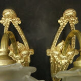 Pair of wall lamps period Art Deco style