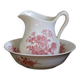 Toilet set (pitcher and basin) in earthenware from the Crown Devon factory